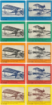 1940-41 R177 Gum Products "Zoom Airplanes" High Numbers (#s 101-200) Multi-Colors Near Master Set (499/500)